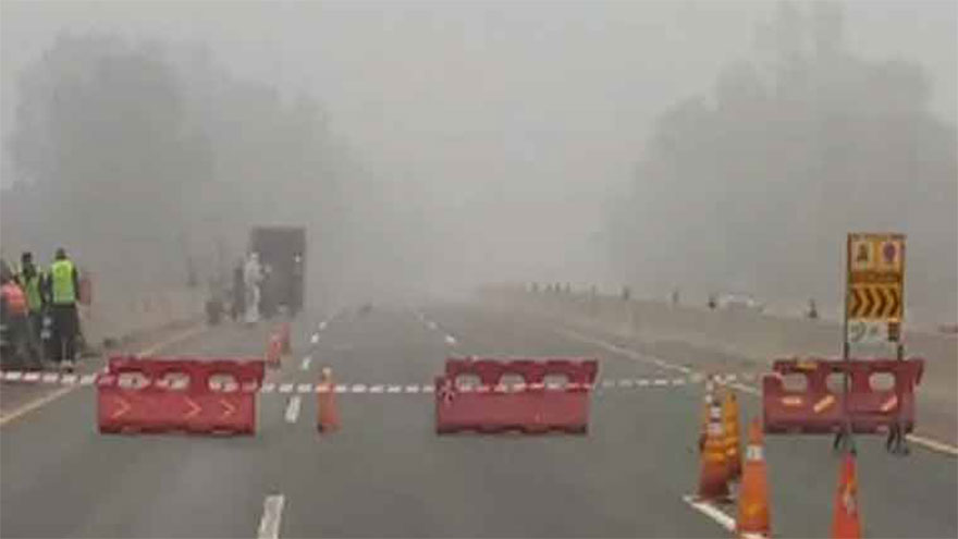 Motorway sections closed as fog blankets parts of country