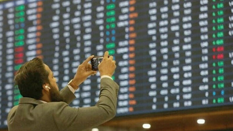 پاکستان سٹاک مارکیٹ میں کاروبار کا مثبت زون میں آغاز