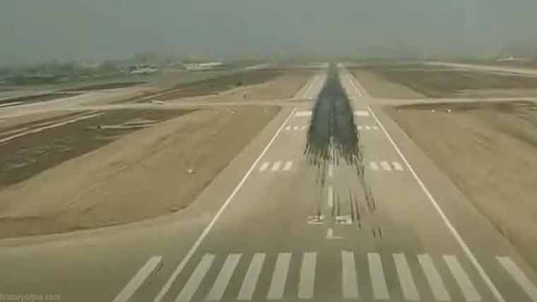 کراچی ایئرپورٹ رن وے کا ٹیکسی وے سی مرمتی کام کے باعث بند