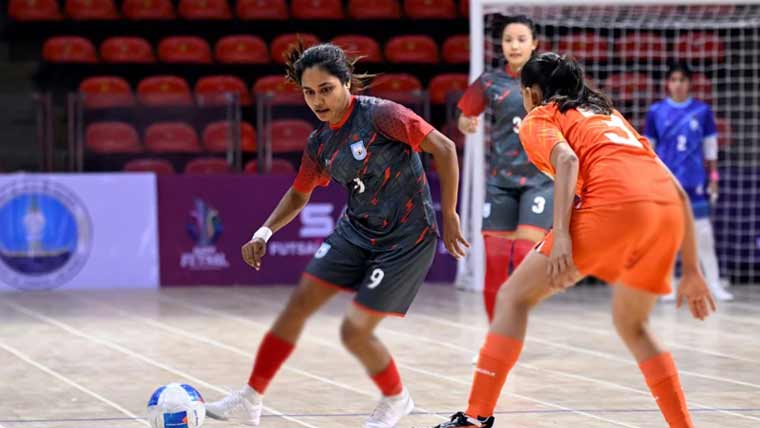 سیف ویمنز فٹسال چیمپیئن شپ : بنگلہ دیش نے بھارت کو شکست دیدی