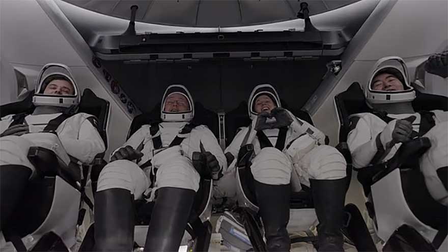 Astronauts return to Earth from space after health issue