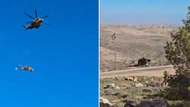 اسرائیلی فوج کا بلیک ہاک ہیلی کاپٹر ریکوری آپریشن کے دوران گرکر تباہ