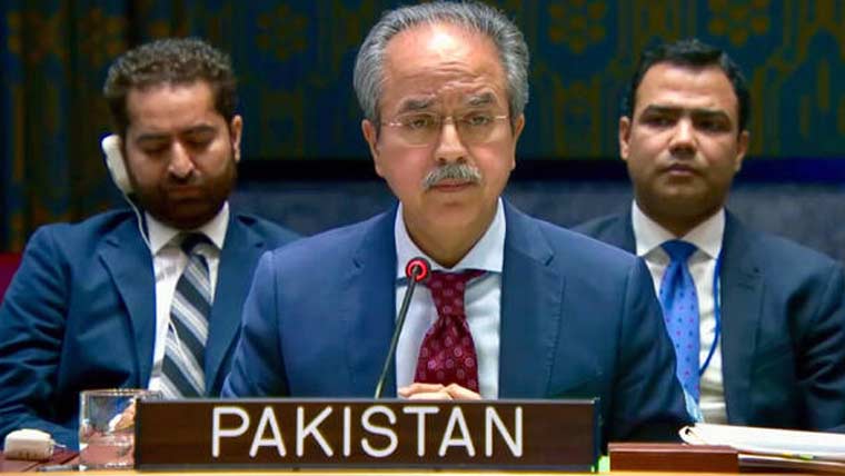 عالمی قوانین کے تحت مسئلہ فلسطین و کشمیر کا حل ضروری ہے، پاکستانی مندوب