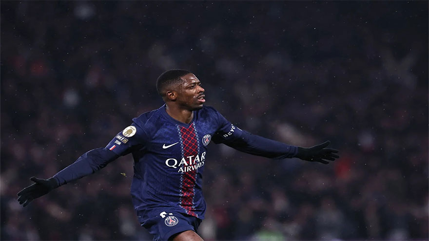 'Magical' Dembele brace fires Paris Saint-Germain top in France