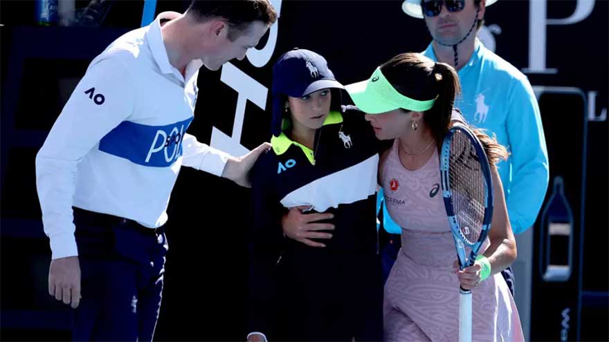 Ball girl collapses in Australian Open heat as players rush to help
