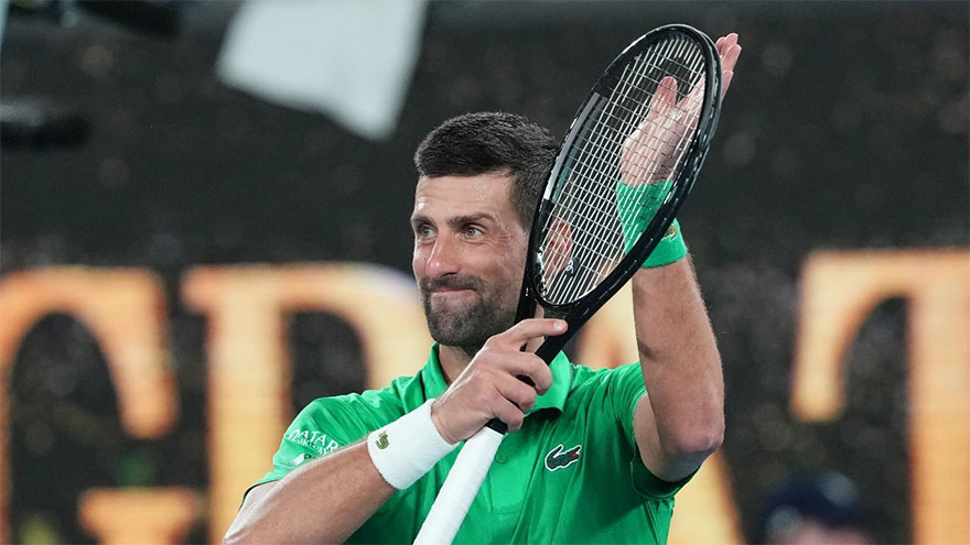 Djokovic reaches 100th Australian Open match win in hunt for 25th Grand Slam