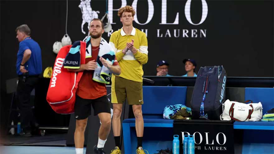 Sinner into Melbourne round two as opponent retires hurt