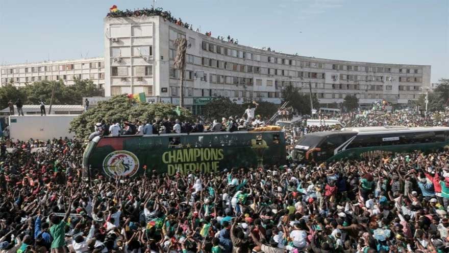Dakar delights in Senegal parade honouring AFCON champions