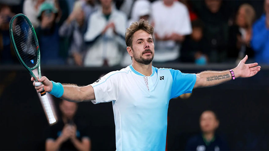 Exhausted Wawrinka battles on in Melbourne farewell after five-set epic