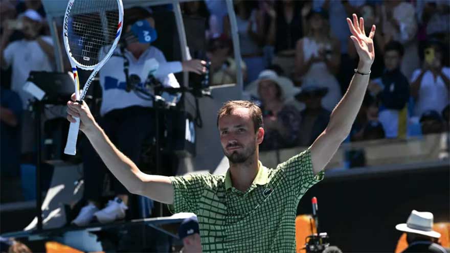 'Five sets again': Gutsy Medvedev battles into Melbourne last 16