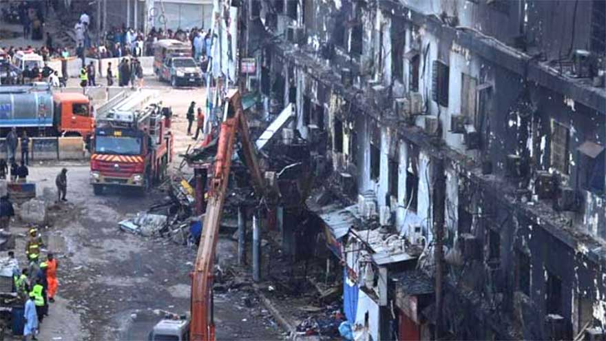 Death toll from Gul Plaza inferno rises to 71