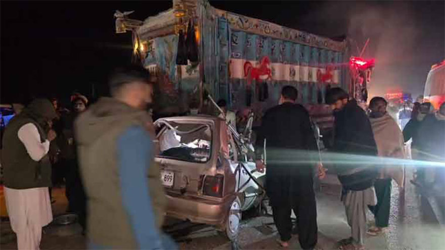 Eight of a family killed as car crashes into truck in Hyderabad