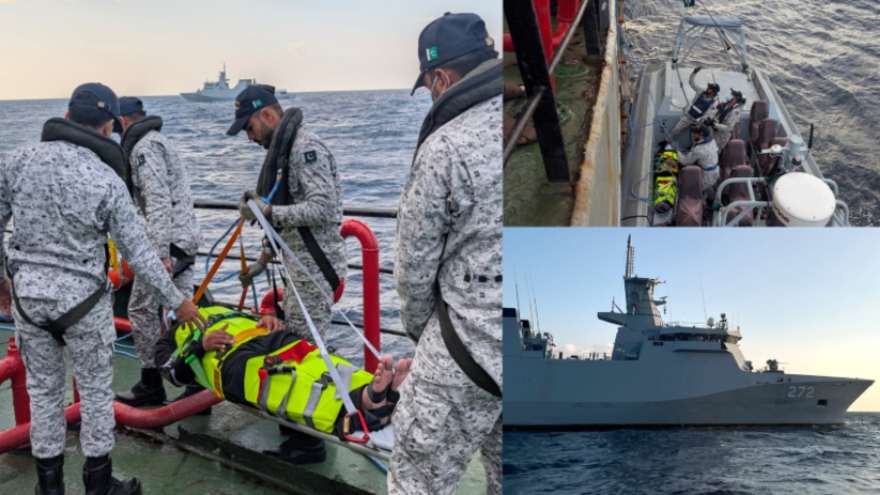 Pakistan Navy rescues Sri Lankan crew 1,500km off Gwadar
