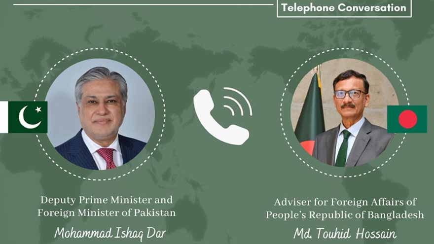 Dar holds telephonic talks with Bangladeshi FM, discusses bilateral cooperation