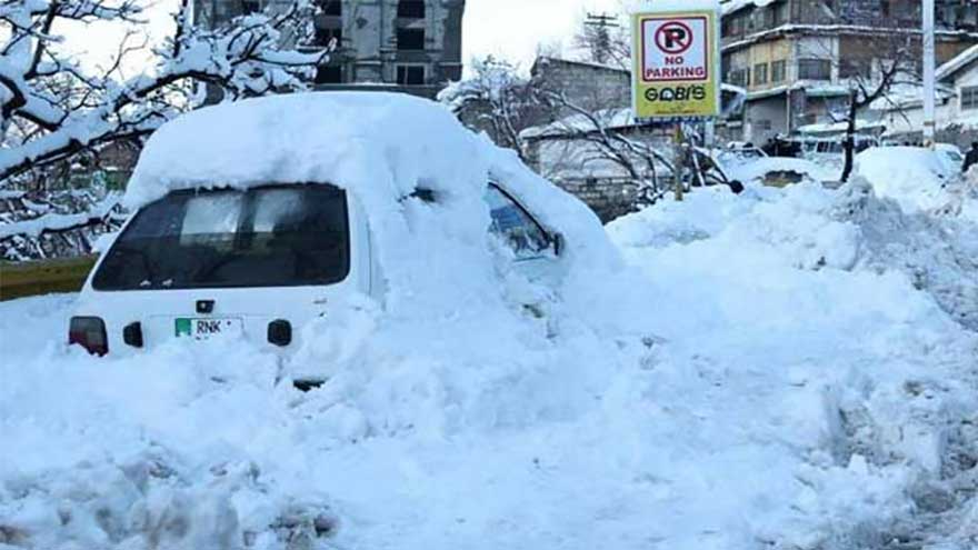 Heavy snowfall blankets hilly areas, paralyses life