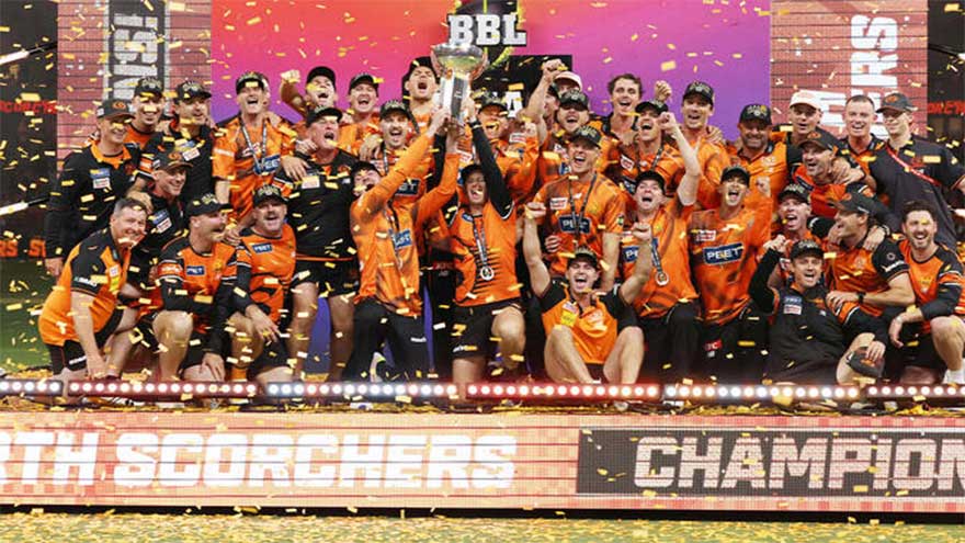 Perth Scorchers win sixth BBL title after trouncing Sydney Sixers