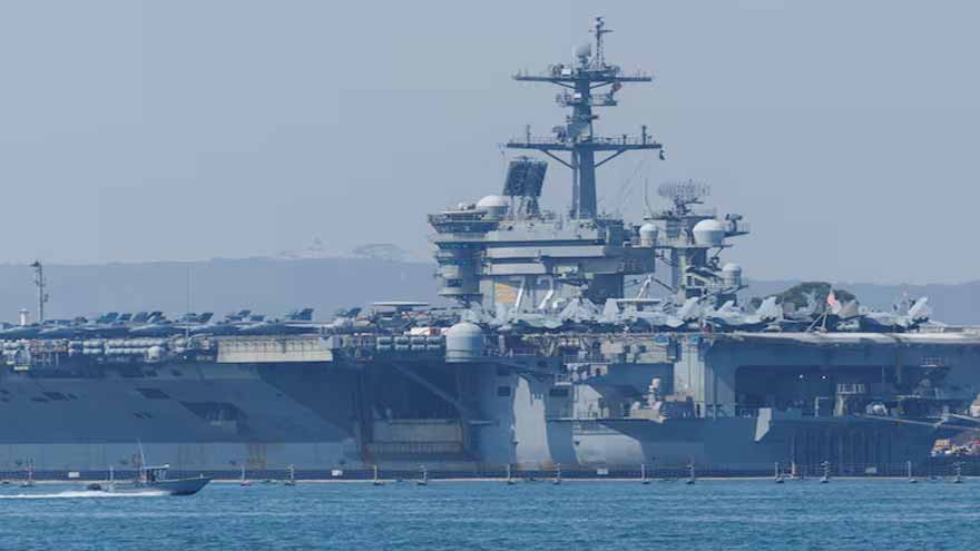 US aircraft carrier enters Middle East region, officials say