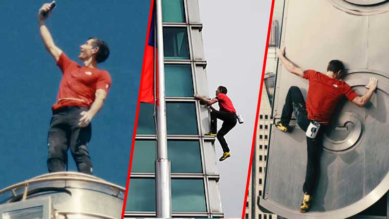 امریکی کوہ پیما رسیوں کے بغیر تائیوان کی بلند ترین عمارت پر چڑھ گیا