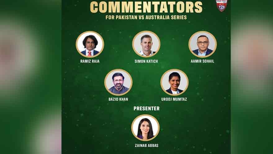 Commentary panel for Pakistan vs Australia T20I series announced