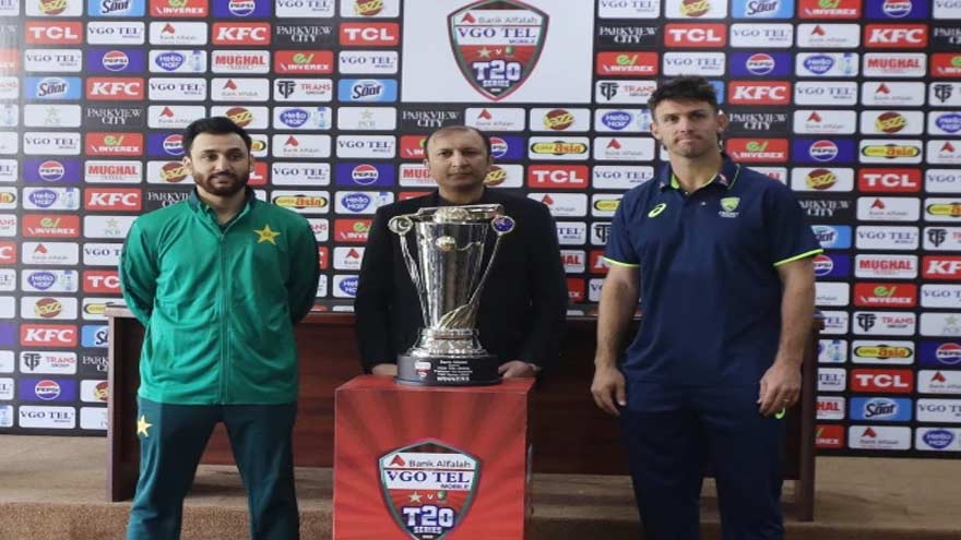 Pakistan-Australia T20 series trophy unveiled