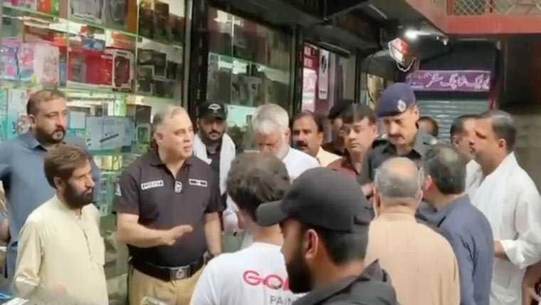 آئی جی پولیس آزاد کشمیر کا مدینہ مارکیٹ کا دورہ، تاجر برادری کا خیر مقدم