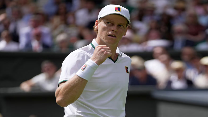 Ruthless Sinner powers into Wimbledon last 16