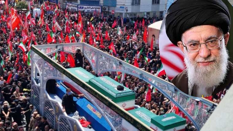 ایرانی شہید سپریم لیڈر آیت اللہ خامنہ ای کا جسد خاکی قم منتقل، آج پھر نماز جنازہ ادا کی جائیگی