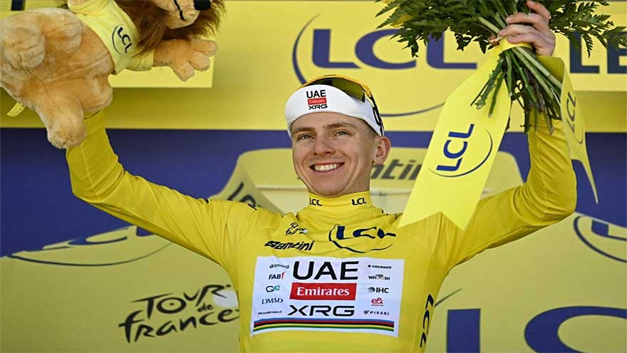 Pogacar back in 'special' yellow after Tour de France stage three victory