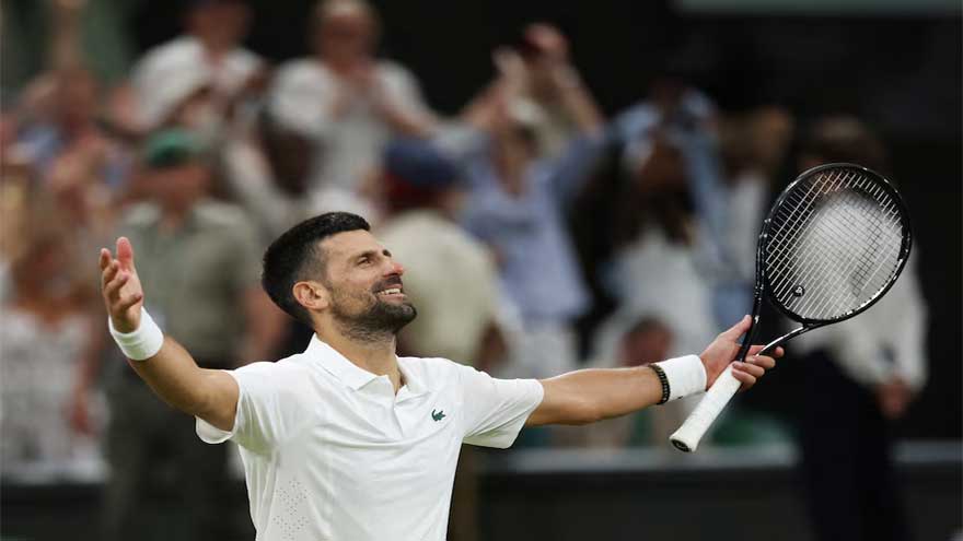 'Racket and heart' as Djokovic tames Auger-Aliassime to return to Wimbledon semis