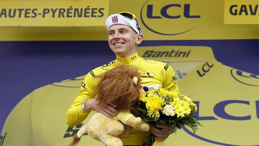 Pogacar reclaims Tour de France yellow jersey with stage six win