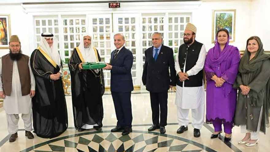 PM Shehbaz lauds Muslim World League's role in promoting unity, moderate image of Islam