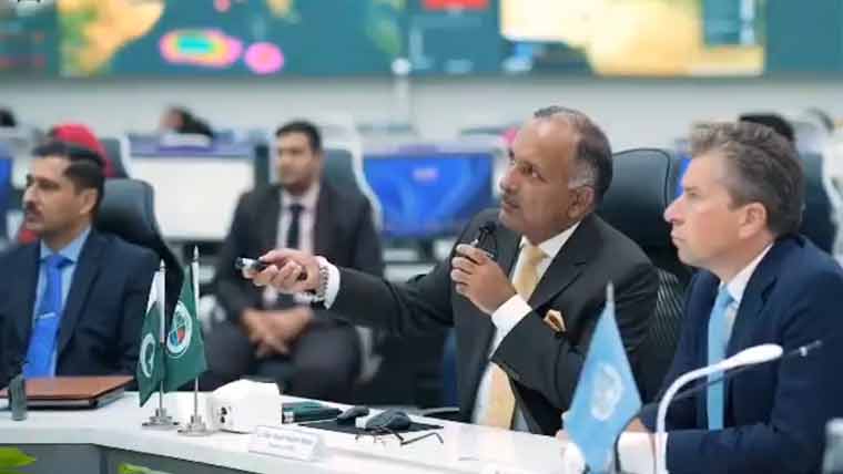 اقوام متحدہ کے وفد کا این ڈی ایم اے ہیڈکوارٹرز کا دورہ، بریفنگ لی