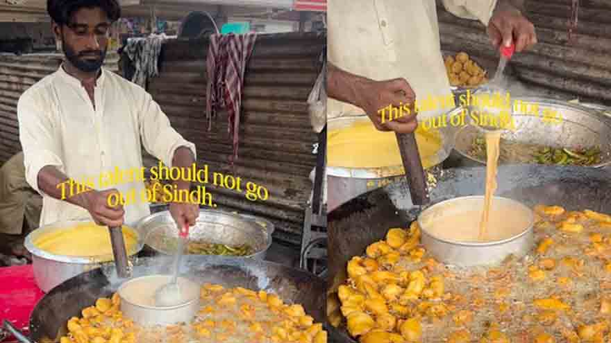 Unusual video of man making pakoras and tea in same wok goes viral