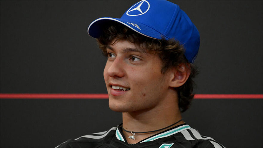 Antonelli fastest for Mercedes in second practice in Belgium