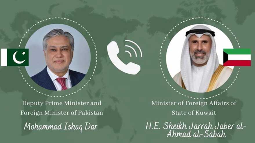 Ishaq Dar, Kuwaiti foreign minister discuss regional tensions