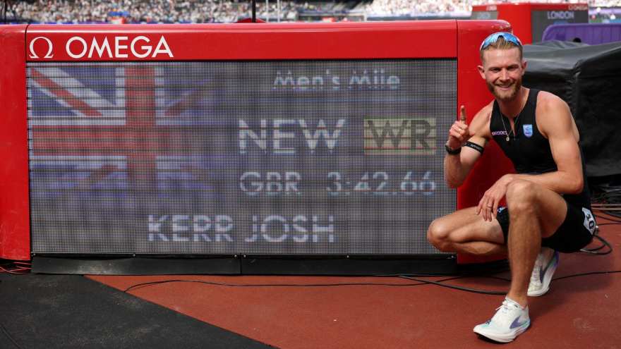 Britain's Kerr sets new world record in men's mile