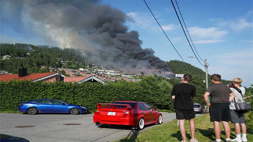 Massive fire becomes Norway's largest in modern times after destroying more than 100 homes