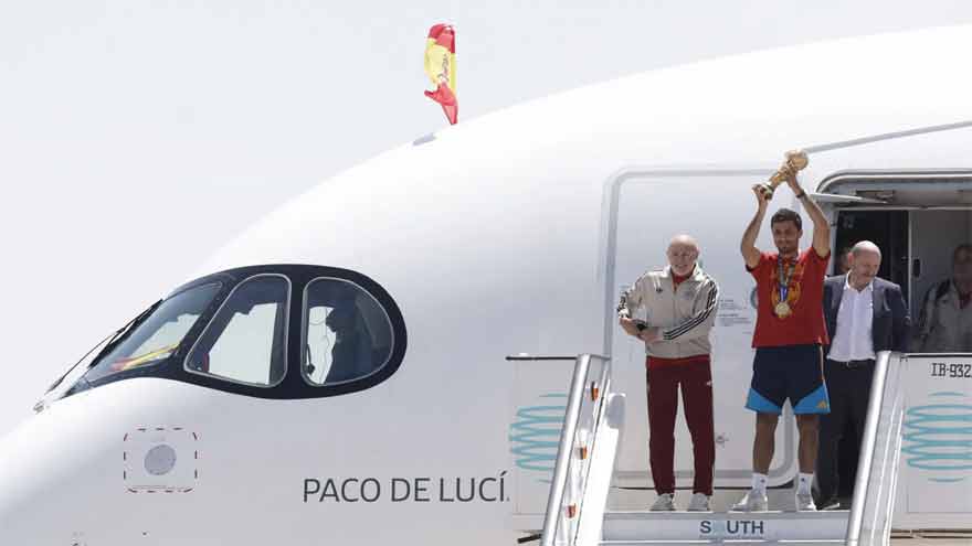 FIFA World Cup heroes Spain return home ahead of victory parade