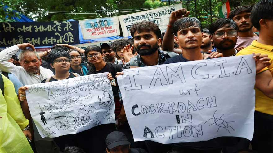 Indian exam protest forces parliament suspension, adding pressure on PM Modi