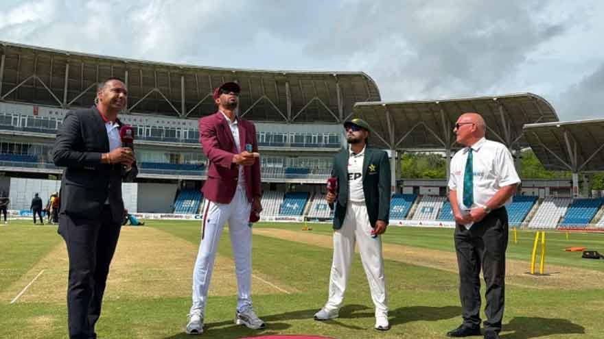 West Indies win toss, opt to bat first against Pakistan in opening Test