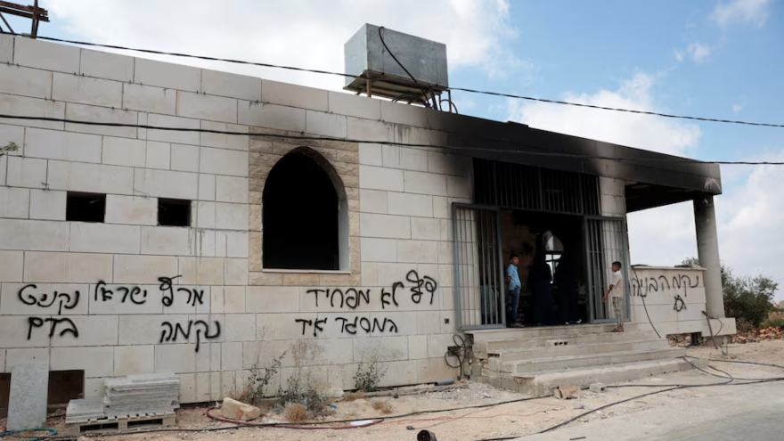 Israeli settlers set fire to West Bank mosques after deadly clash
