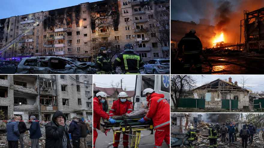 Ukraine air attacks kill two, wound 17 in Russia's south, authorities say