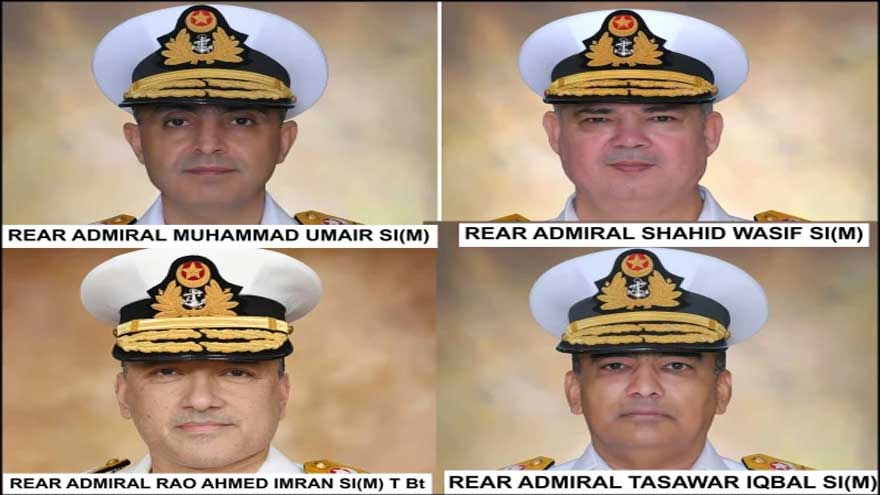 Pakistan Navy promotes four commodores to rank of rear admiral