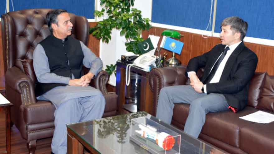 Maritime minister, Kazakh ambassador discuss boosting trade through Pakistani ports