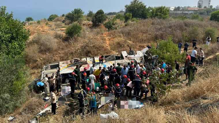 الجزائر میں بس کھائی میں گرنے سے 25 افراد ہلاک، درجنوں زخمی