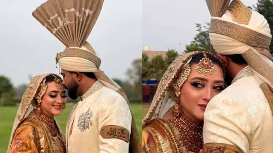 Momina Iqbal's nikkah photos capture fans' attention on social media