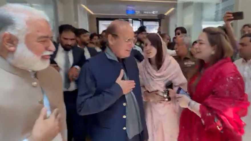 Nawaz Sharif arrives in Gilgit-Baltistan on one-day visit ahead of elections