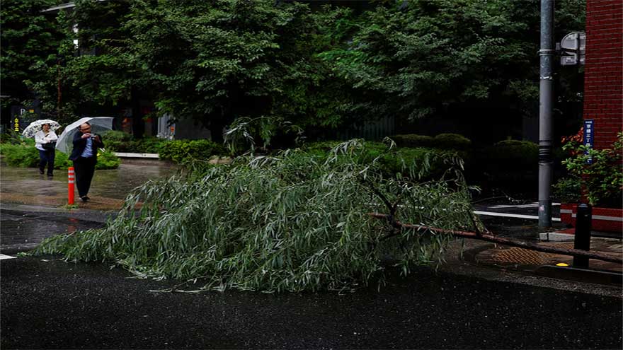 Tropical storm Jangmi batters Japan, cuts power to 60,000 homes