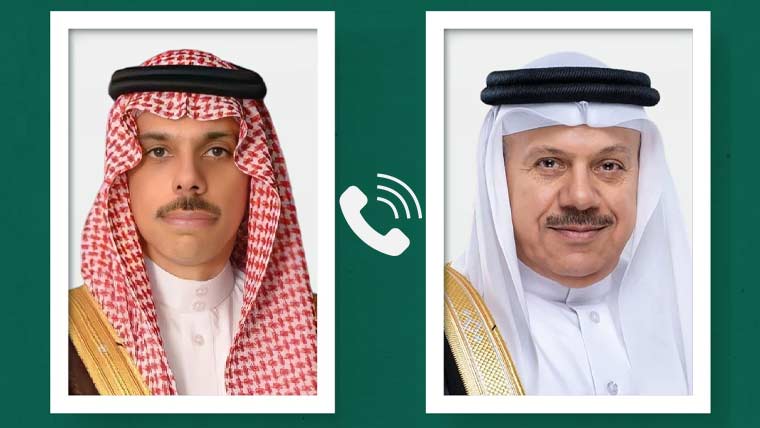 سعودی وزیر خارجہ کا بحرینی ہم منصب سے رابطہ، ایرانی حملے کی مذمت