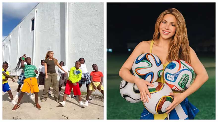 Shakira dances with viral group of Uganda kids after World Cup invitation